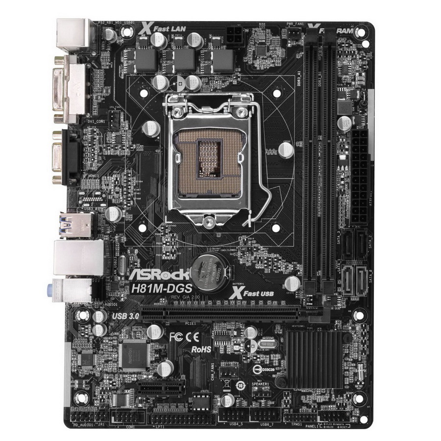 مادربرد ازراک ASRock H81M-DGS R2.0 motherboard H81M-DGS R2.0